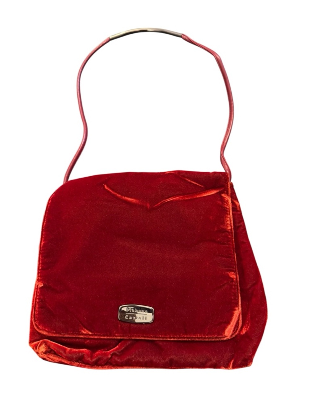 Diahann Carroll Red Velvet Shoulder Bag